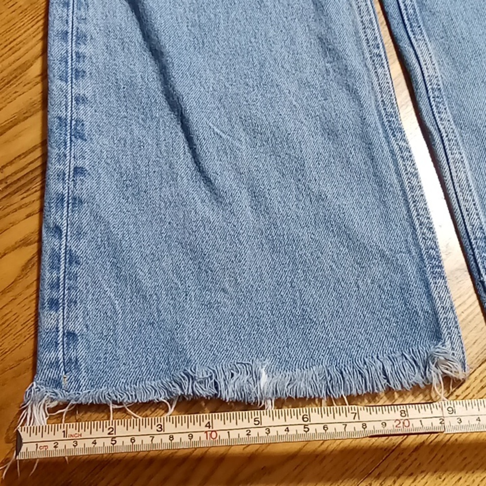 ZARA Jeans Womens 2 Flare Flared Blue Denim Pants Casual Work Spring Summer - Picture 3 of 8